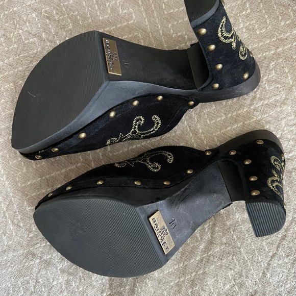 NEW Bridget Shuster Size 10 Black Suede Slide/Mule - Picture 5 of 6